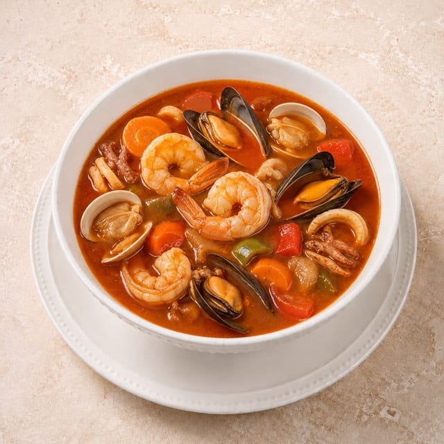 Caldo de Mariscos.