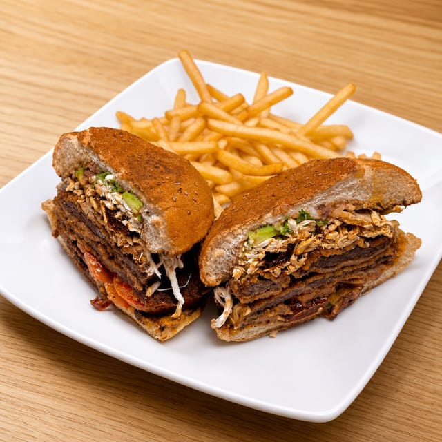 Cemita Carne Enchilada.