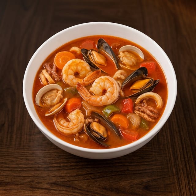 Caldo de Mariscos.