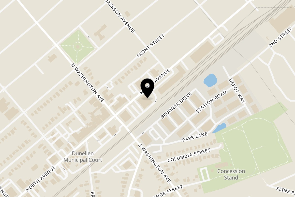 Map showing the location of El Pueblerino mexican restaurant and taqueria on 209 North Ave in Dunellen
